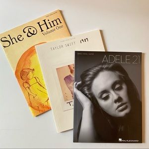 FINAL SALE: Piano/Vocal/Guitar Music:Adele 21, Taylor Swift1989, She&Him Vol One